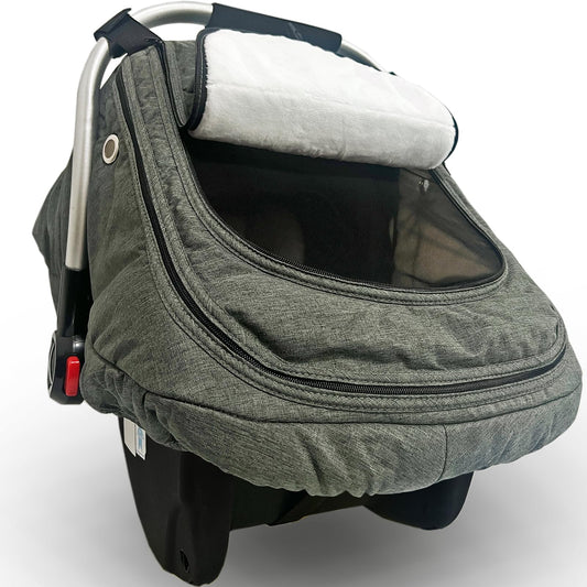 Winter Carseat Cover for Baby Cold-Weather Shield Protection - Baby Car Seat Cover for Infant Car Seat,Waterproof and Windproof Canopy CarSeat Covers for Baby Warm and Cozy Car Seat Covers