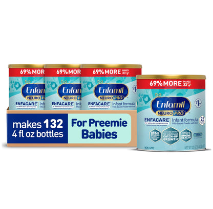 Enfamil NeuroPro EnfaCare High Calorie Premature Baby Formula, Milk-Based with Iron, Brain-Building DHA, Vitamins & Minerals for Immune Support, added easy-to-digest proteins, Baby Milk, 13.6 Oz Can
