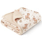 Konssy Muslin Baby Blankets for Girls Boys, 100% Cotton Crib Blanket for Infant Toddler, Super Soft and Lightweight Nursery Swaddling Wrap 40"x36" (Floral)