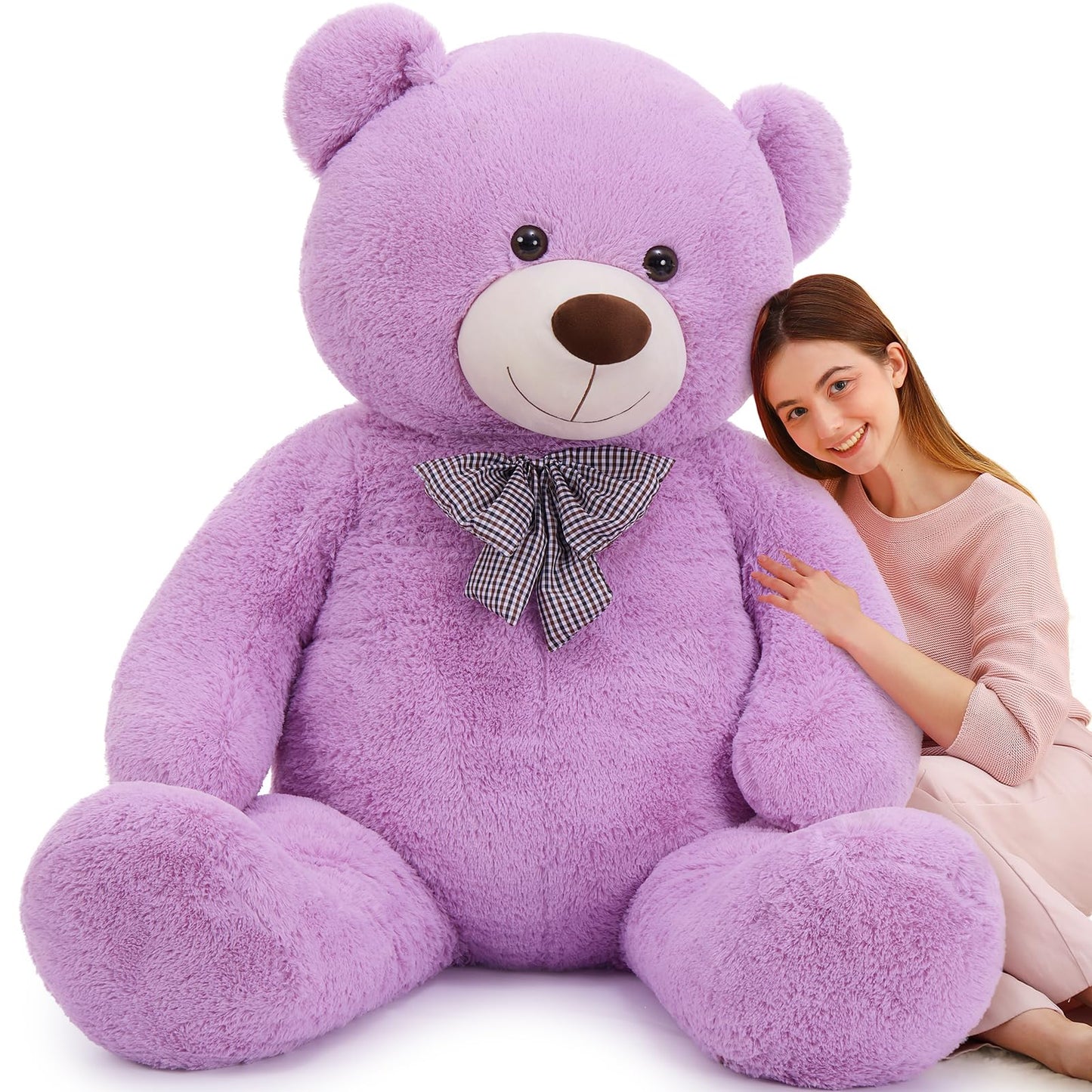 MaoGoLan Giant Big Teddy Bear 4 Feet 47 inch Life Size Tan Plush Bear Brown Stuffed Animal for Children Boyfriend