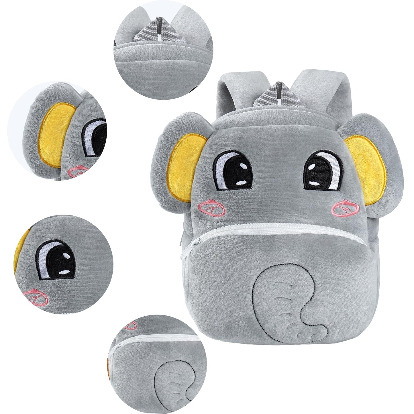 MICHLEY Toddler Backpack Plush Animal SchoolBag Cartoon Girls Travel Bag Mini Baby Daypack for Kids Kindergarten Pre School Bags, Cow