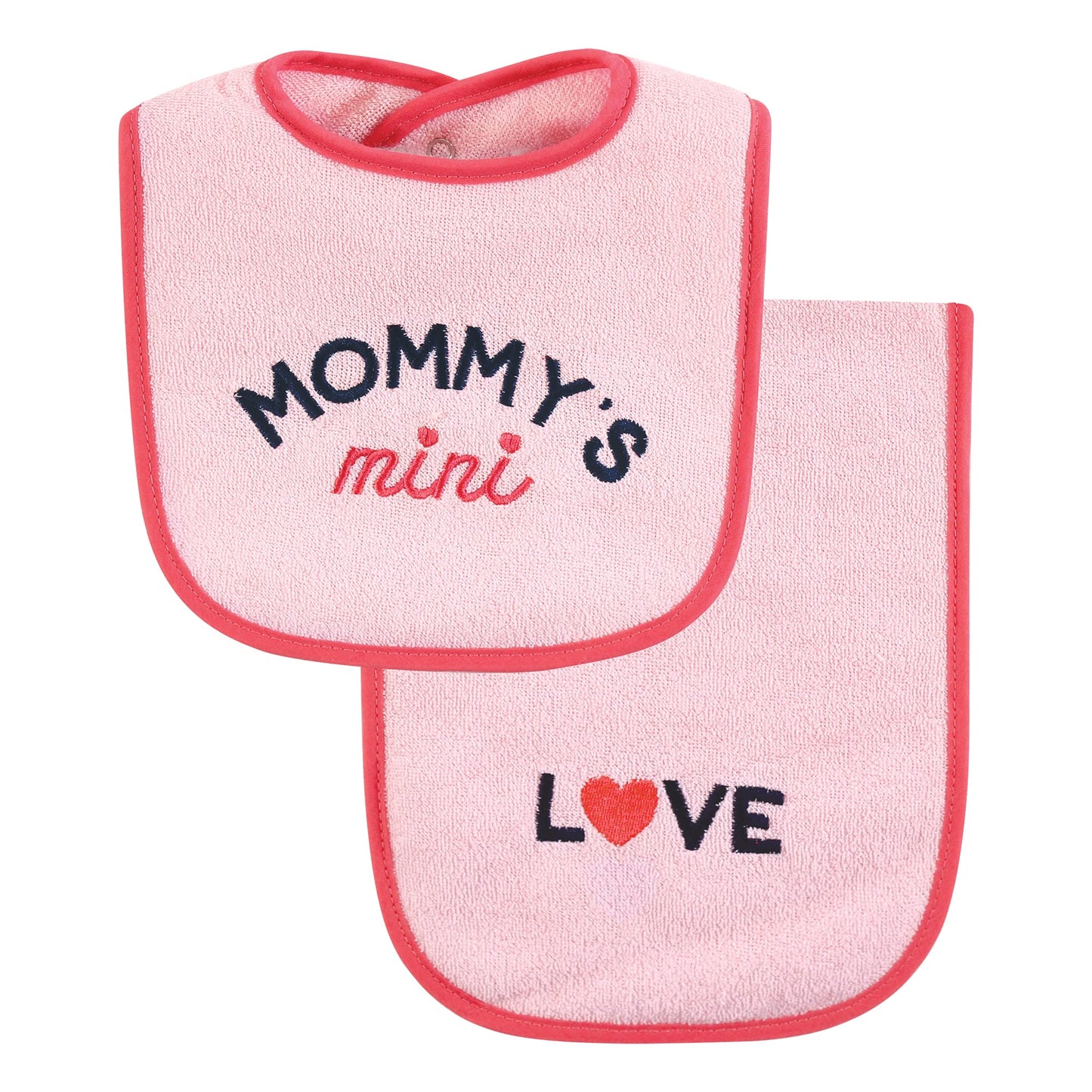 Hudson Baby Unisex Baby Cotton Terry Bib and Burp Cloth Set, Dinner Date, One Size