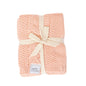 Knit Baby Blanket in Elegant Pattern, Organic Cotton Blankets for Crib or Stroller, Receiving Blankets - Salt White