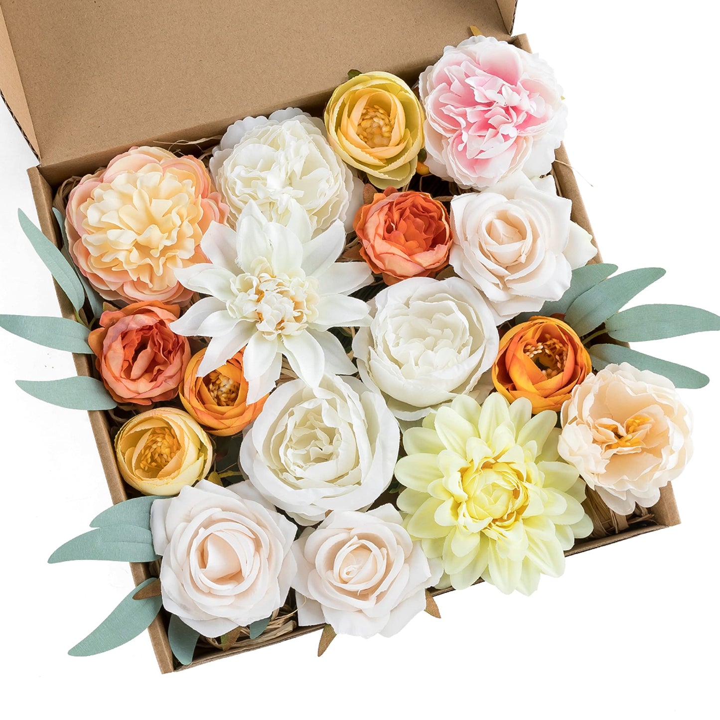 Artificial Flowers Combo for DIY Wedding Bouquets Combo Centerpieces Arrangements Party Bridal Baby Shower Home Decorations-Blush Pink