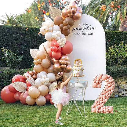 White Sand Gold Balloons Set, 12 Inch Double Stuffed Blush Beige Boho Party Balloons with Metallic Chrome Gold Neutral Cream Nude Latex Balloon for Birthday Baby Bridal Shower Wedding Party Decoration