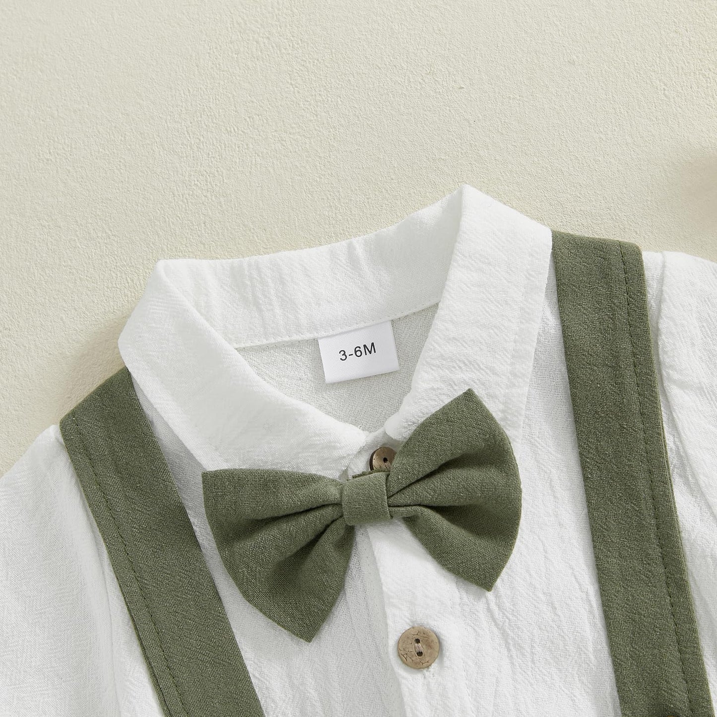 GOOCHEER Newborn Baby Boy Gentleman Outfit Suit Short Sleeve Bowtie Romper Jumpsuit Suspender Shorts Set Summer Dress Clothes