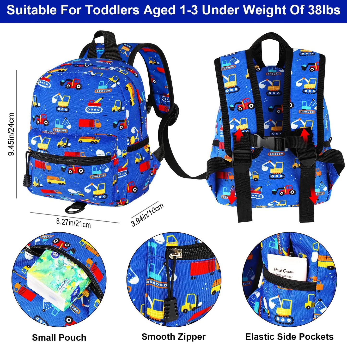 Accmor Toddler Backpack Leash, Cute Unicorn Baby Backpacks with Anti Lost Wrist Link, Mini Kids Backpack Leash Walking Harness for Outdoor Travel, Adorable Backpack Tether for Boys Girls 1-3 (Purple)