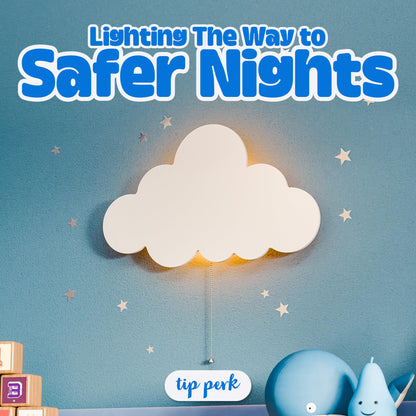 Tip perk Cloud Light - Floating Cloud Wall Lamp For Nursery | Cute Cloud Kids Bedroom Battery-operated Hanging Cloud Night Lights Cloud Cloud Baby