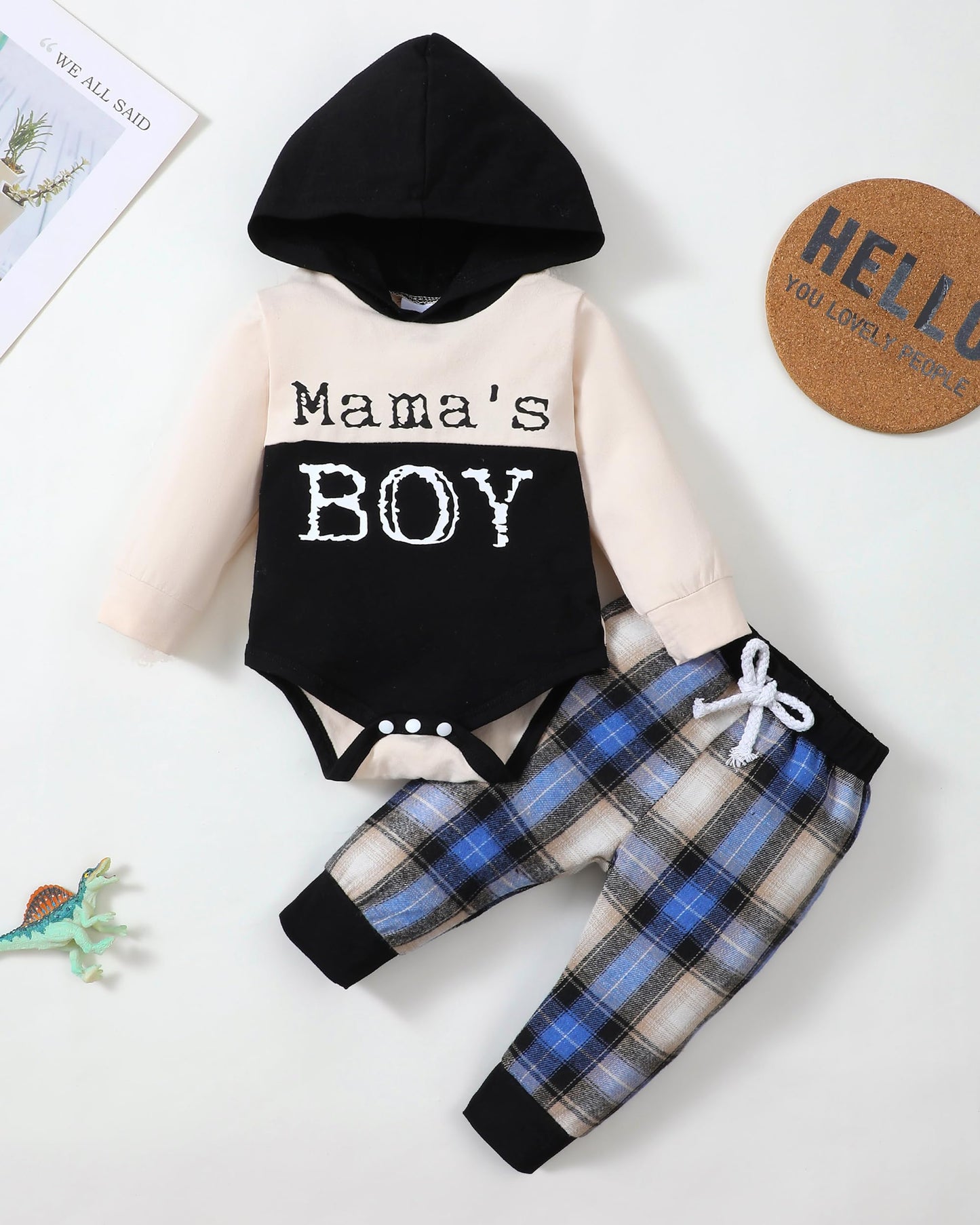 Renotemy Newborn Baby Boy Clothes Infant Boy Outfits Baby Hoodie Romper Fall Winter 0 3 6 9 12 18 Months Baby Clothes for Boy