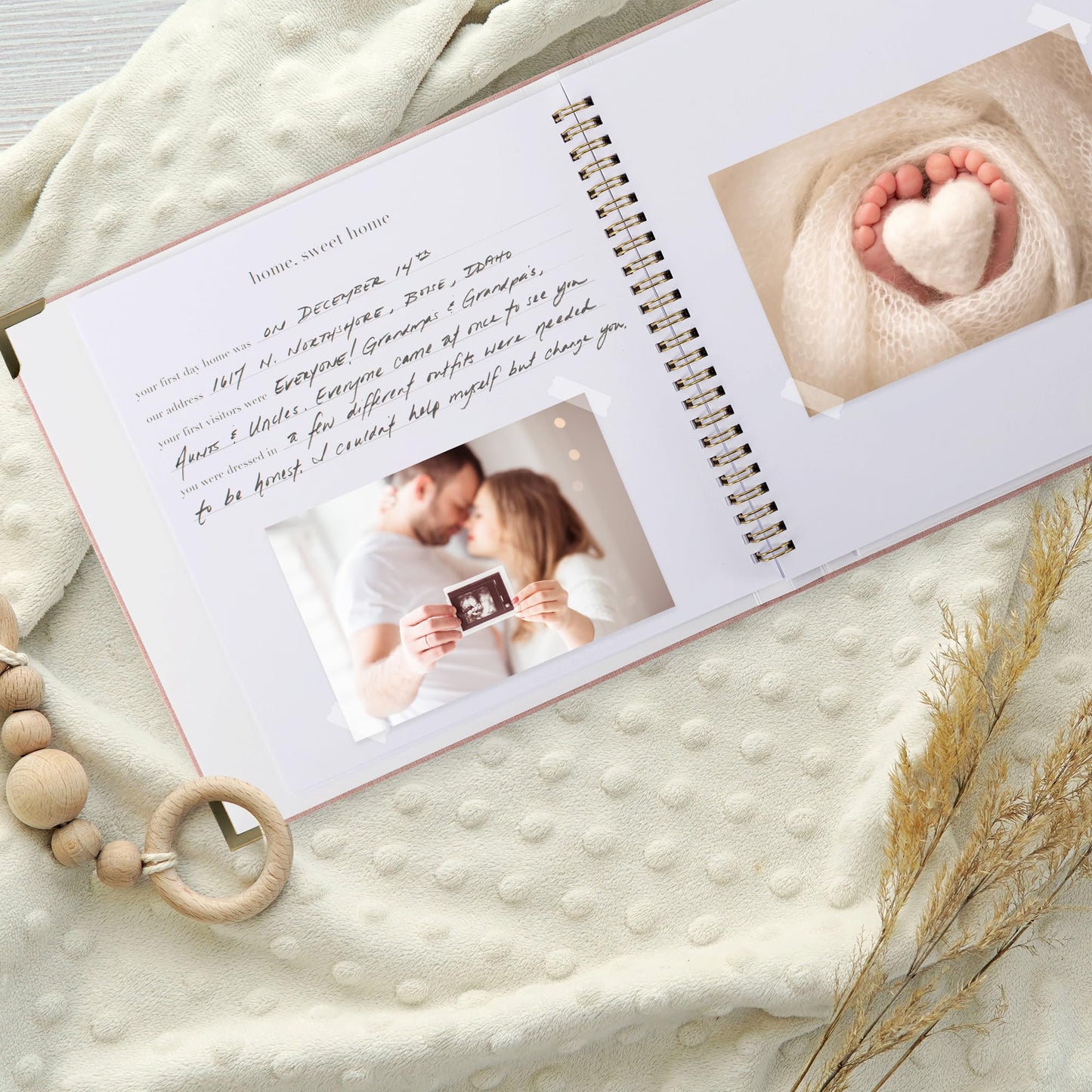 Keepsake Baby Memory Book for Boys and Girls – Timeless First 5 Year Baby Book – Neutral Journal Scrapbook or Photo Album - Record a Milestone for Every Event from Birth to Age 5