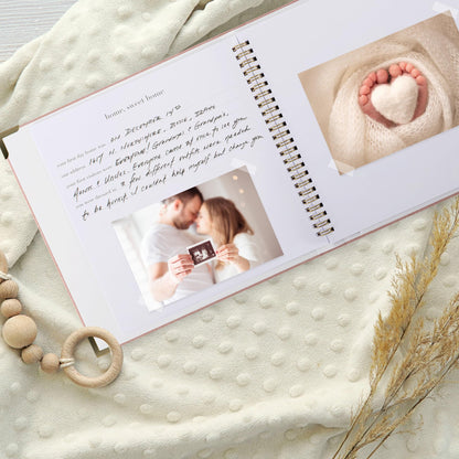Keepsake Baby Memory Book for Boys and Girls – Timeless First 5 Year Baby Book – Neutral Journal Scrapbook or Photo Album - Record a Milestone for Every Event from Birth to Age 5