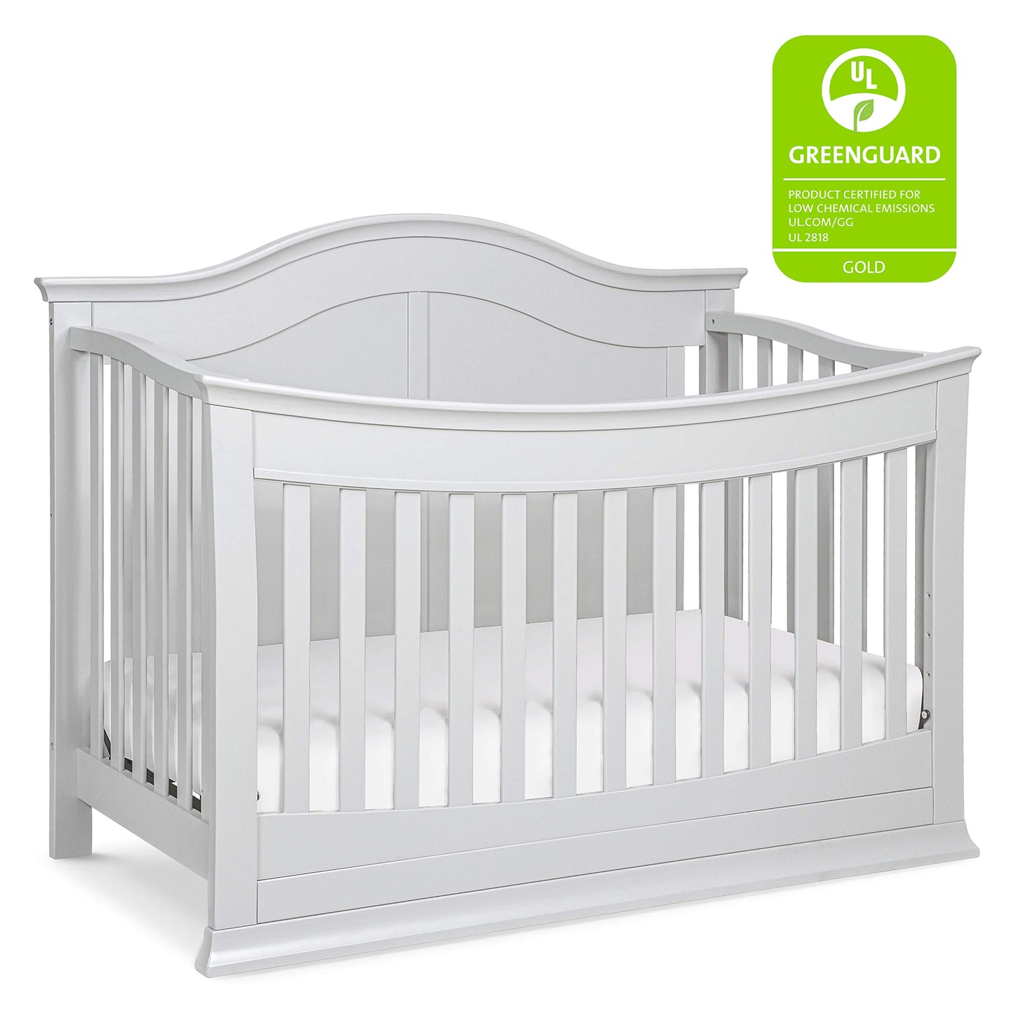 DaVinci Meadow 4-in-1 Convertible Crib in White, Greenguard Gold Certified
