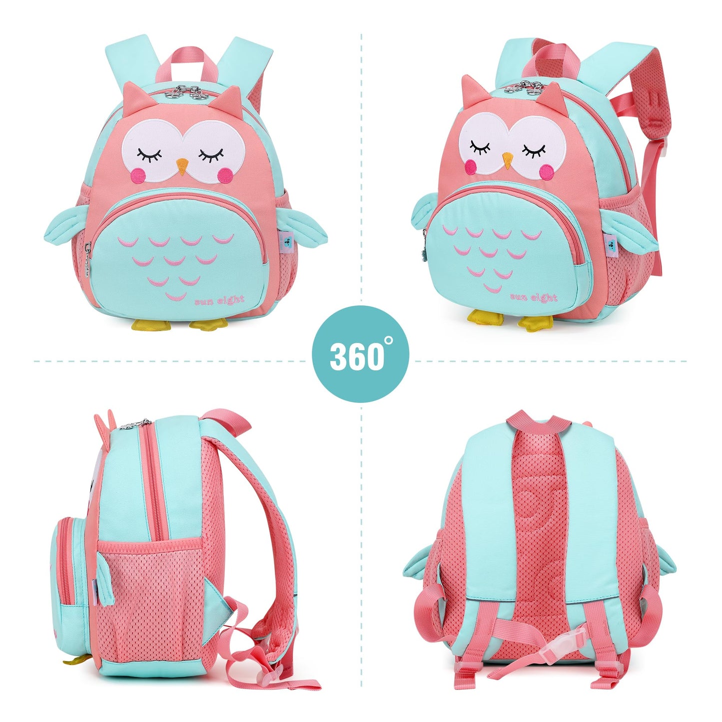 Toddler Backpack for 1-3 Year Old Girls & Boys Waterproof 3D Animal Cartoon Rabbit Design Kids Travel Backpack Lightweight Preschool Daycare Bag with Adjustable Straps(Little White Rabbit)