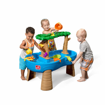 Step2 Rain Showers Splash Pond Toddler Water Table, Kids Water and Sand Activity Sensory Playset, Summer Outdoor Toys, 13 Piece Toy Accessories, For Toddles 1.5+ Years Old