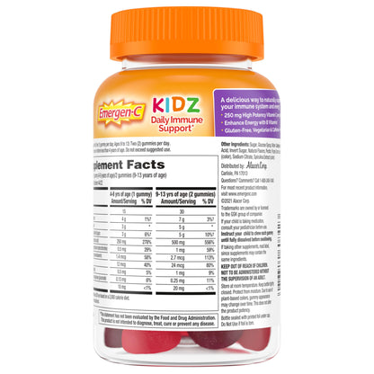 Emergen-C Kidz Daily Immune Support Dietary Supplements, Flavored Gummies with Vitamin C and B Vitamins for Immune Support, Berry Bash - 44 Count