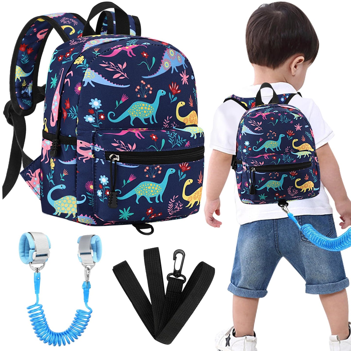 Accmor Toddler Backpack Leash, Cute Unicorn Baby Backpacks with Anti Lost Wrist Link, Mini Kids Backpack Leash Walking Harness for Outdoor Travel, Adorable Backpack Tether for Boys Girls 1-3 (Purple)