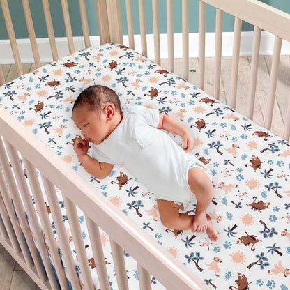 Lambs & Ivy Lion King Adventure 3Piece Baby Crib Bedding Set, Blue