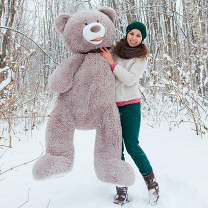 HollyHOME 6ft Teddy Bear Giant Teddy Bear Stuffed Animal with Embroidered Paws Holiday Valentine's Toy Gift for Girlfriend Kids 72 inches Brown