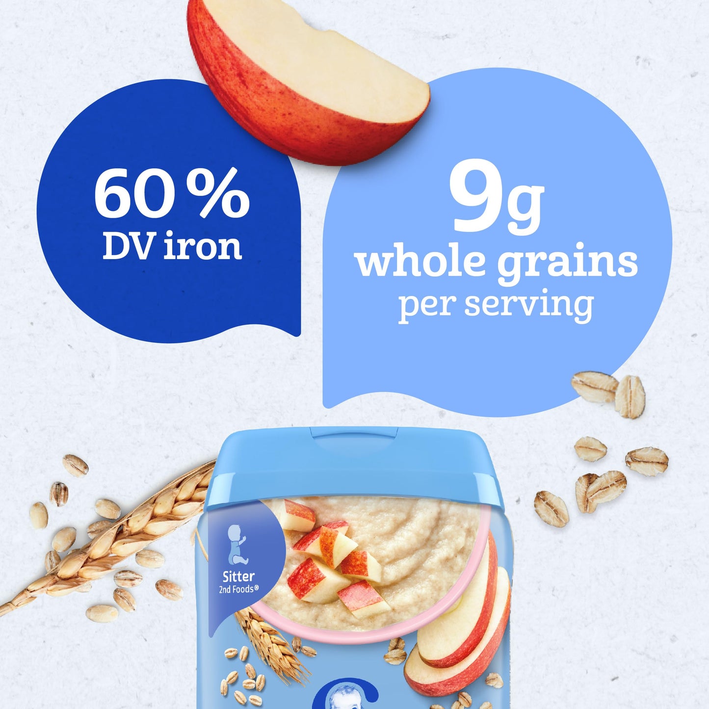 Gerber Toddler Food, Multigrain Banana Apple Strawberry Cereal, 8g Whole Grains, Iron, Zinc & Vitamin B12, Toddler Cereal, 6-Pack