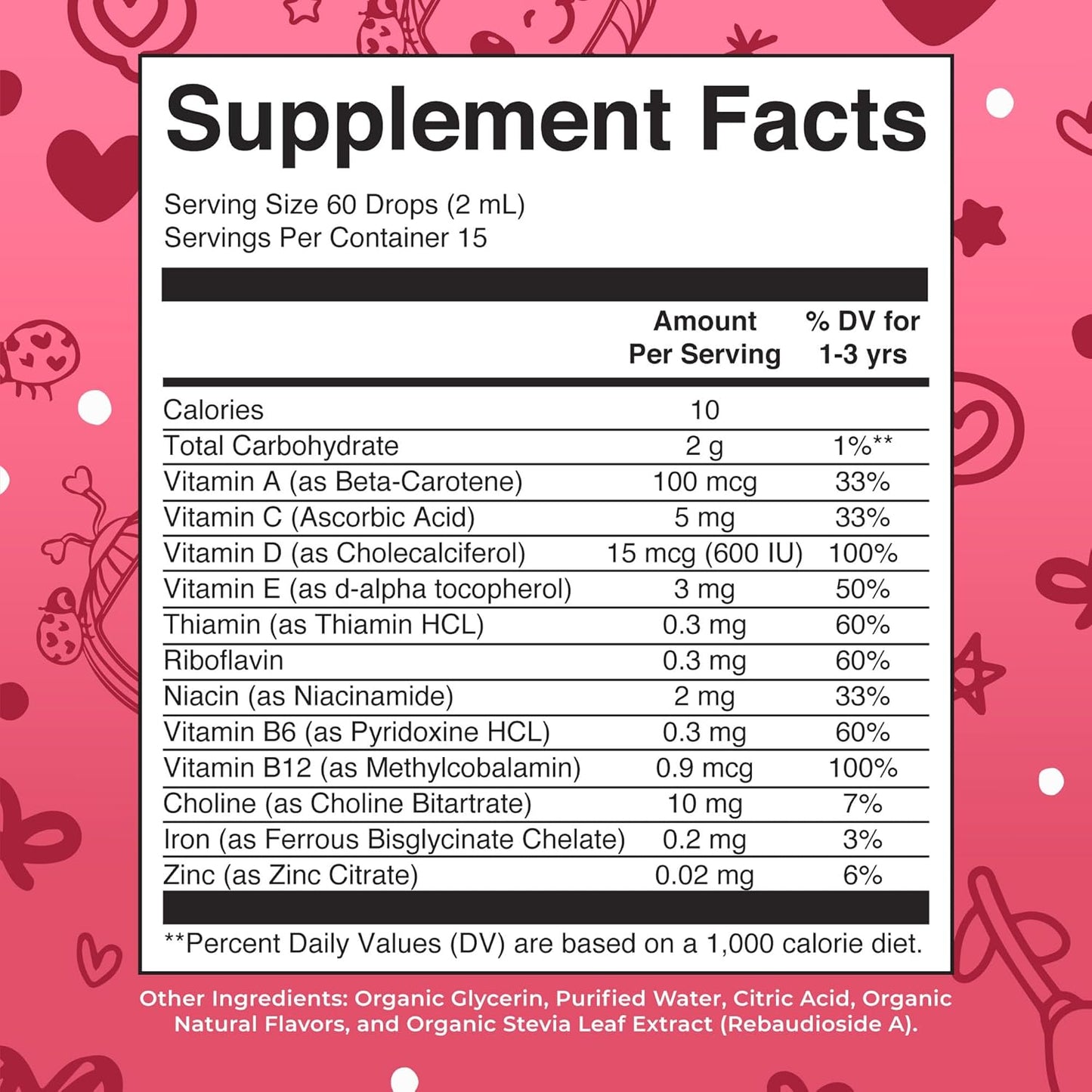 MaryRuth Organics CoComelon Toddler Kids Multivitamin with Iron | Immune Support | Toddler Vitamins | USDA Organic | Sugar Free | Multivitamin Liquid Drops for Kids Ages 1-3 | Vegan | 1 Fl Oz