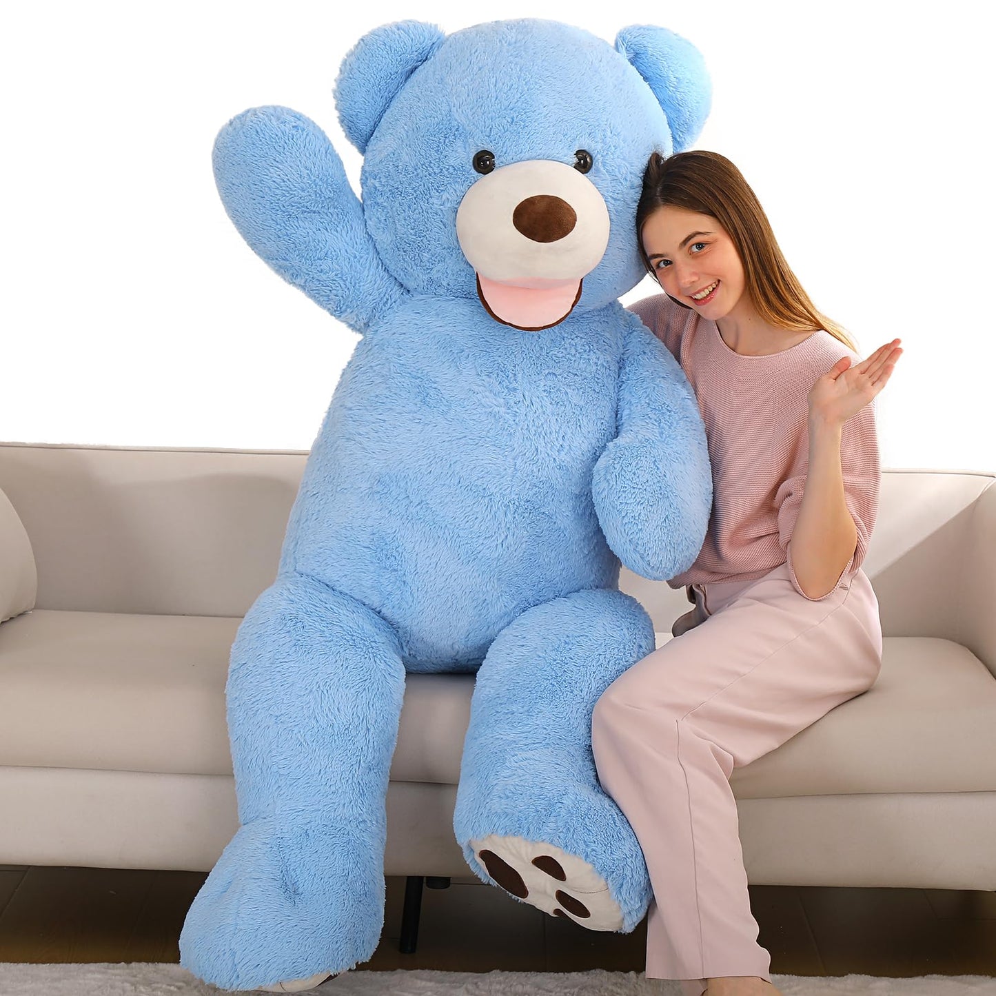 MaoGoLan Giant Teddy Bear Stuffed Animal, 10 Feet Tall, Jumbo Size Plush, Charming and Fluffy for Decorations, Celebrations, Valentine's Day