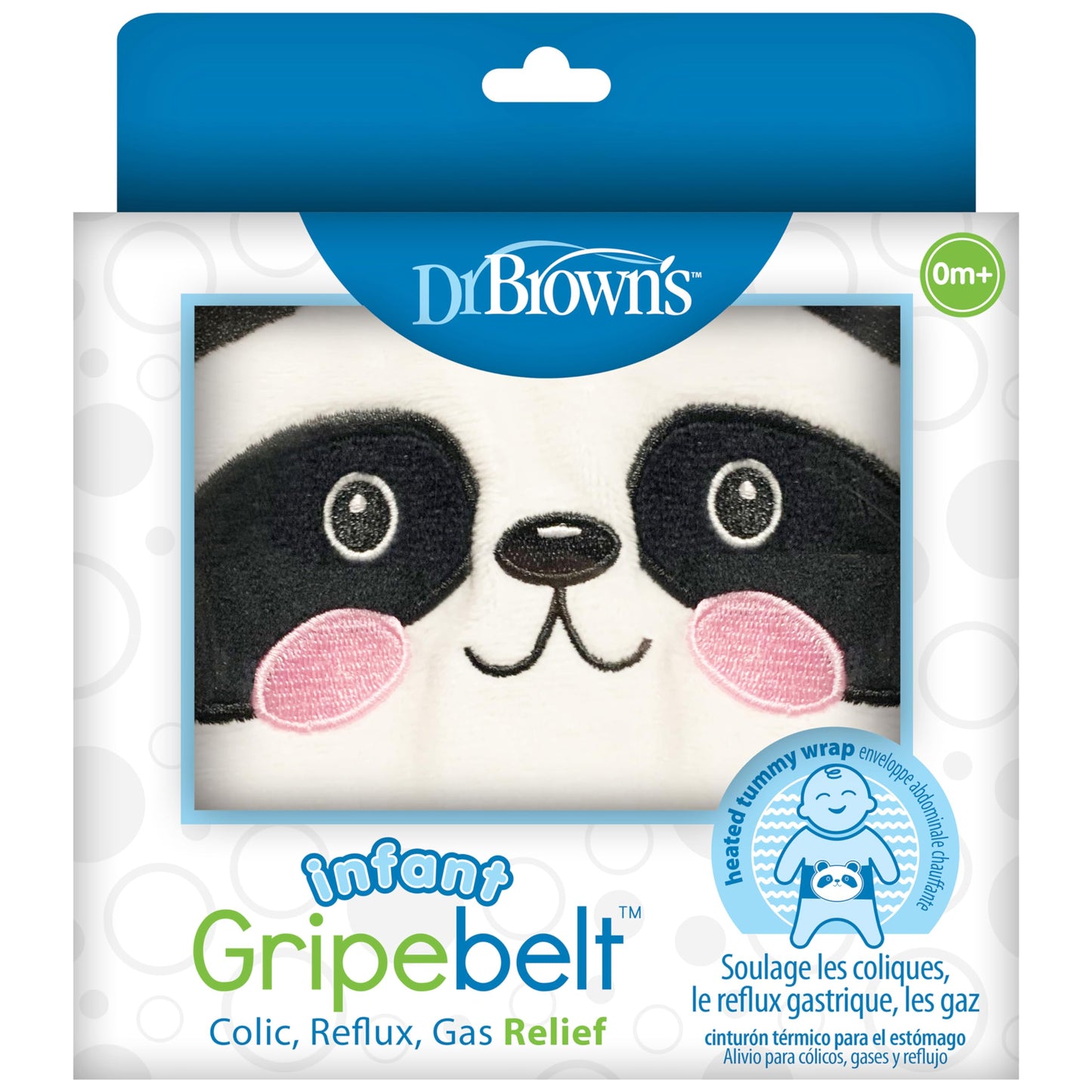 Dr. Brown's Infant Gripebelt Heated Belly Band, Soothe Baby's Tummy with Gentle Warmth and Compression, Hedgehog, 0m+