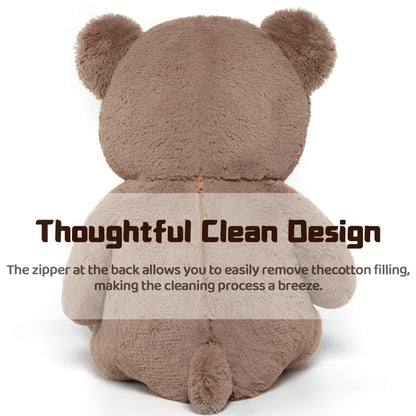 Tezituor 59" Gaint Teddy Bear Stuffed Animal,5ft Life Size Big Teddy Bears,Light Brown Cute Soft Plush Toy,Gifts for Kids Girls Boys Girlfriend Valentine,Christmas,Birthday,Baby Shower,Wedding Party