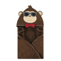 Hudson Baby Unisex Baby Cotton Animal Face Hooded Towel, Pretty Elephant, One Size