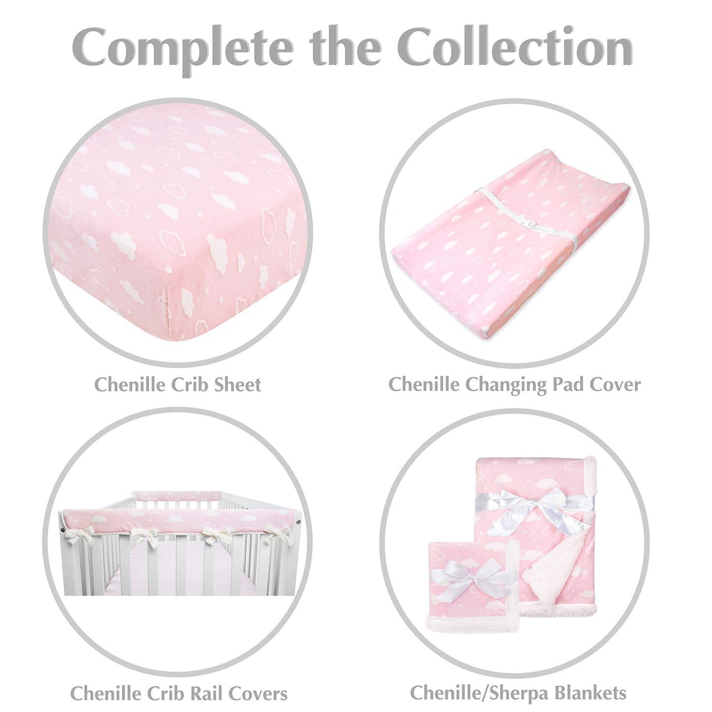American Baby Company Heavenly Soft Chenille Sherpa Receiving Blanket, 3D Pink, 30" x 35", Warm and Cozy for Boys and Girls, Ideal for Baby Carrier, Stroller, and Travel