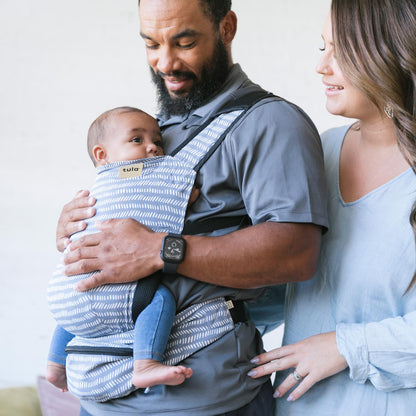 Baby Tula Lite Compact Baby Carrier, Ultra Compact and Lightweight, Travel, Convenient Carry Pouch, Ergonomic and Multiple Posisitions for 12-30 pounds, Soar