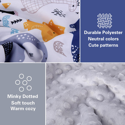 Rquite Car Seat Cover Baby, Carseat Covers Baby Boy, Minky Infant Car Seat Cover Winter, Peekaboo Opening Car Seat Canopy, Multi-use Baby Carrier, Stroller, Nursing Cover, Minky Blanket, Dinosaur