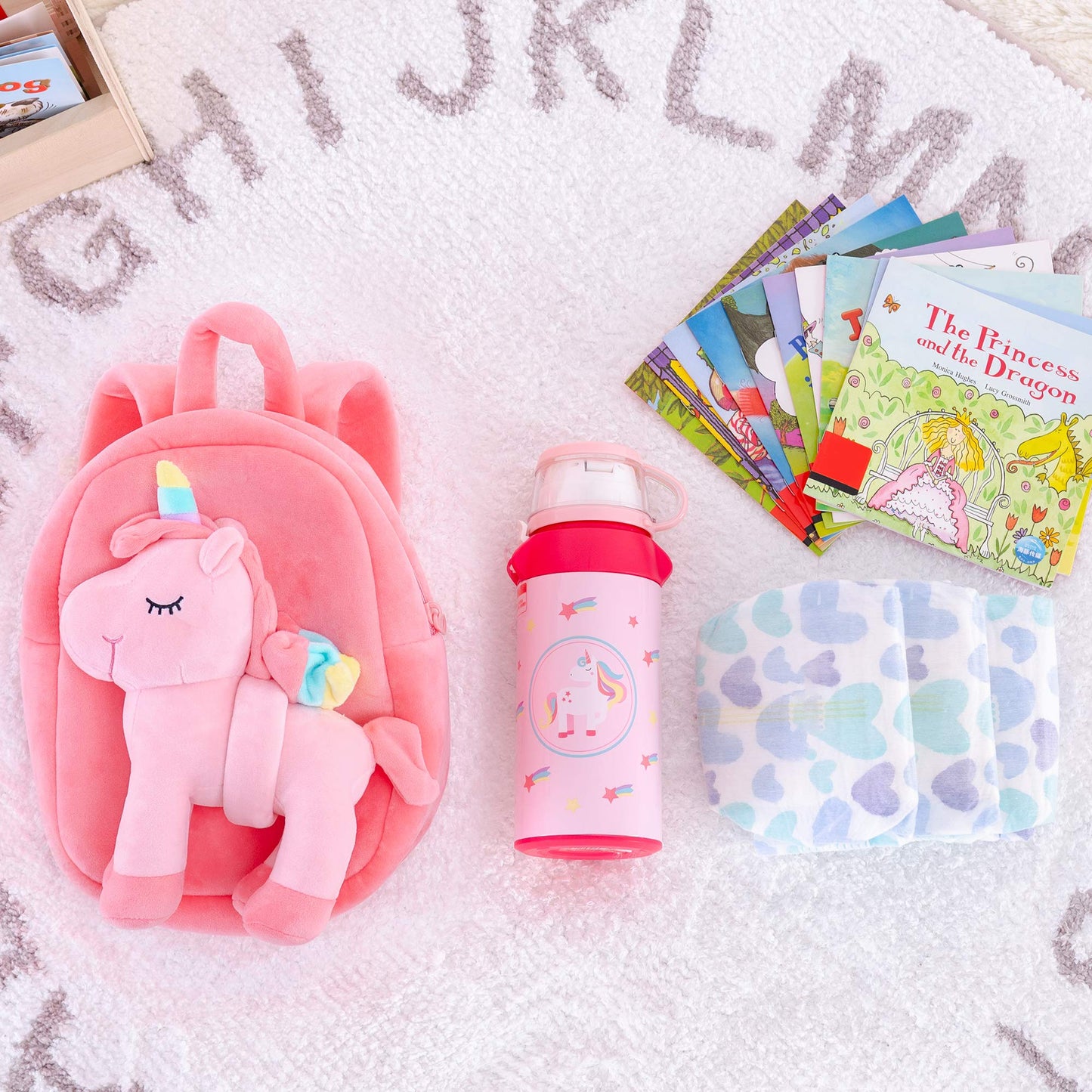 Lazada Girls Backpack with Doll Toddler Toys Baby Girls Gifts Rag Dolls 9.5“