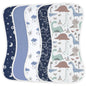 Yoofoss Baby Burp Cloths 5 Pack Burping Cloths for Babies Boys Girls Large 21''X10'' Extra Soft and Absorbent Flowers