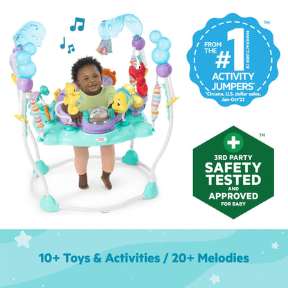 Bright Starts Disney Baby Finding Nemo Sea of Activities Baby Activity Center Jumper with Interactive Toys, Lights, Songs & Sounds, 6-12 Months (Blue)