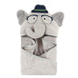 Hudson Baby Unisex Baby Cotton Animal Face Hooded Towel, Pretty Elephant, One Size