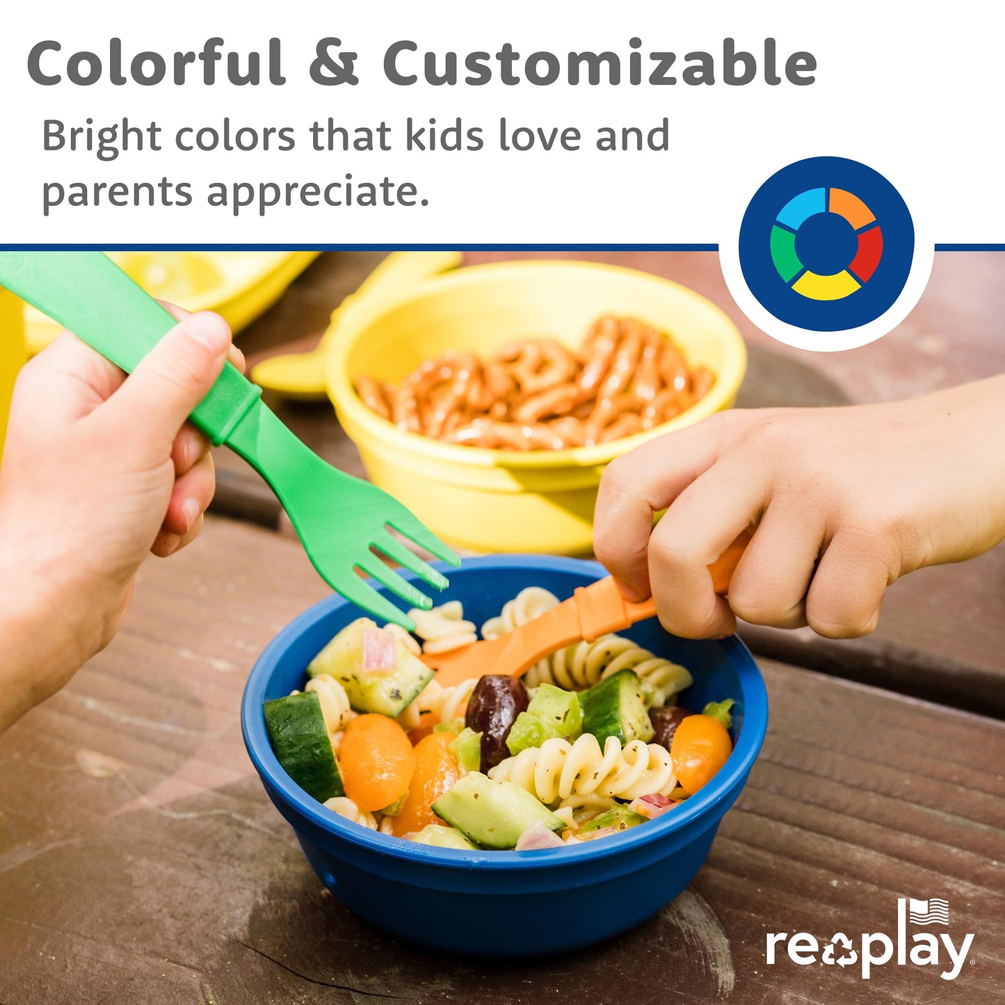 Re-Play Toddler Forks and Spoons Set - 4x4 Utensils Set for Kids - Dishwasher and Microwave Safe - Made in USA - Pack of 8-5.8" x 1.2" x 0.2" - Princess