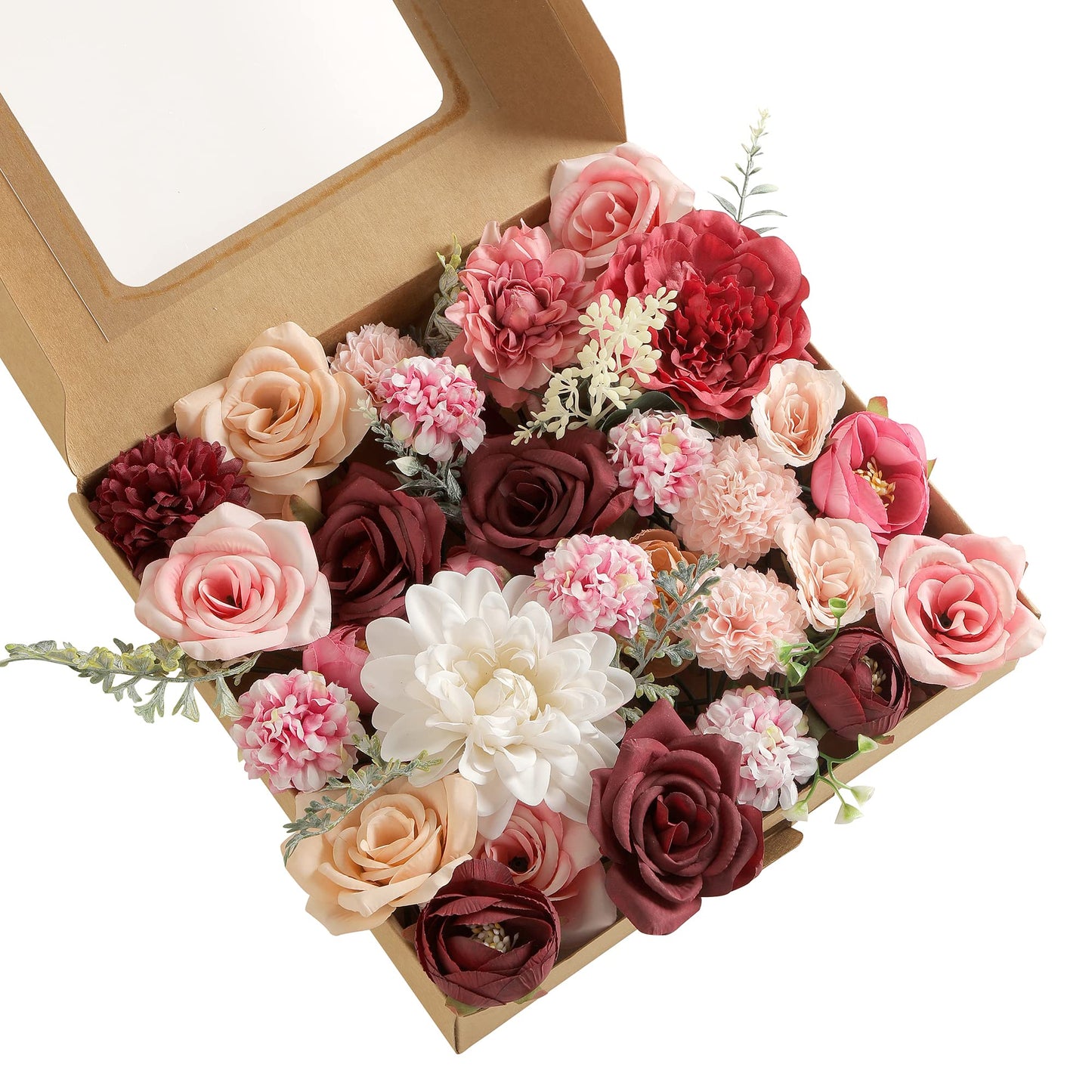 Artificial Flowers Combo, Fake Flowers for DIY Tables Centerpieces Baby Shower Bridal Shower Wedding Bouquet Arrangements Party Candle Holder Cake Decor Flower Home Decorations