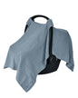 Car Seat Cover Baby - Organic Cotton - Carseat Covers Baby - Carseat Cover - Car Seat Canopy - Carseat Canopy - 100% Muslin Cotton, 43" x 32" (Soft Grey)