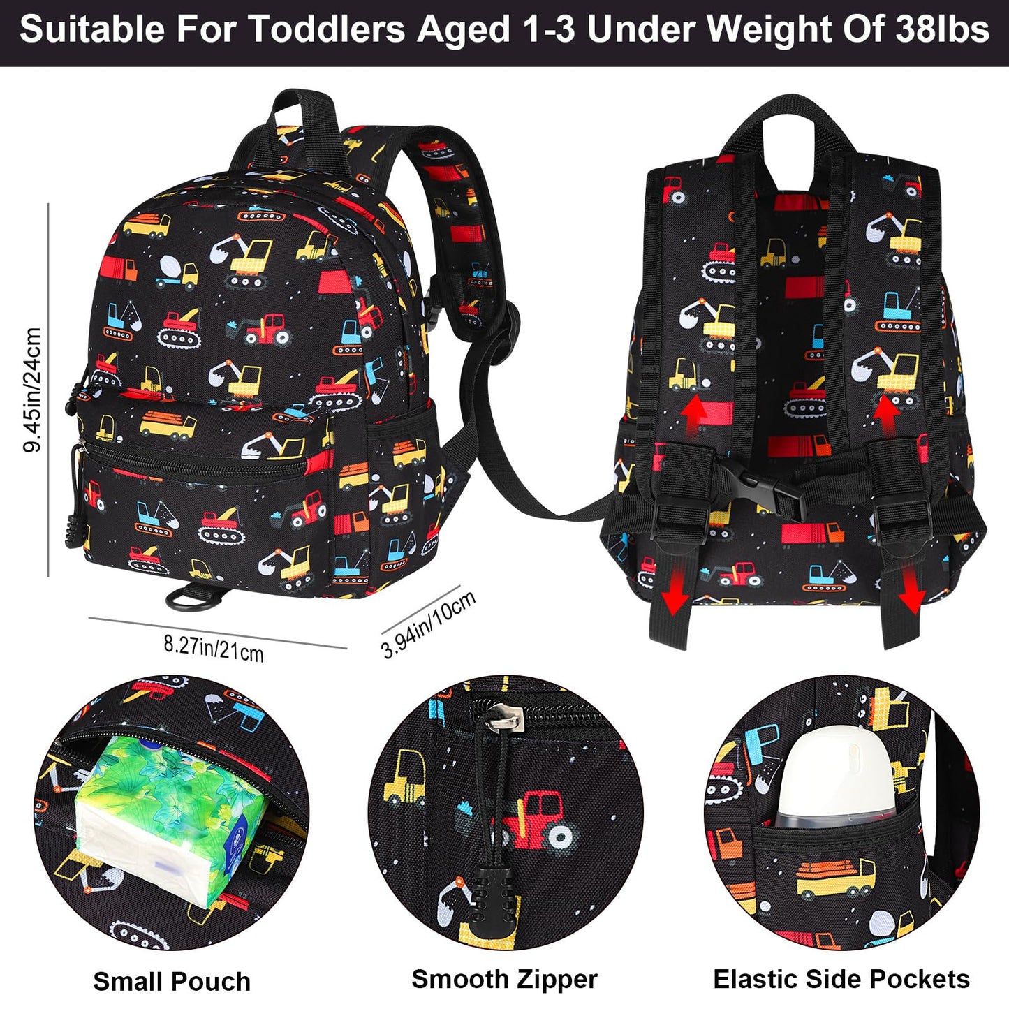 Accmor Toddler Backpack Leash, Cute Unicorn Baby Backpacks with Anti Lost Wrist Link, Mini Kids Backpack Leash Walking Harness for Outdoor Travel, Adorable Backpack Tether for Boys Girls 1-3 (Purple)