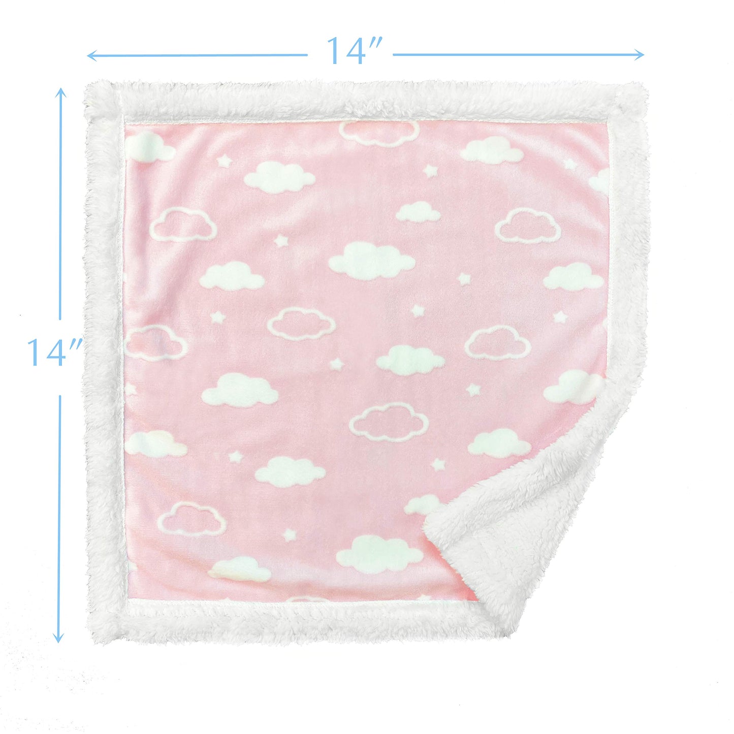 American Baby Company Heavenly Soft Chenille Sherpa Receiving Blanket, 3D Pink, 30" x 35", Warm and Cozy for Boys and Girls, Ideal for Baby Carrier, Stroller, and Travel
