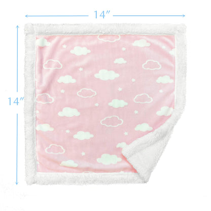 American Baby Company Heavenly Soft Chenille Sherpa Receiving Blanket, 3D Pink, 30" x 35", Warm and Cozy for Boys and Girls, Ideal for Baby Carrier, Stroller, and Travel