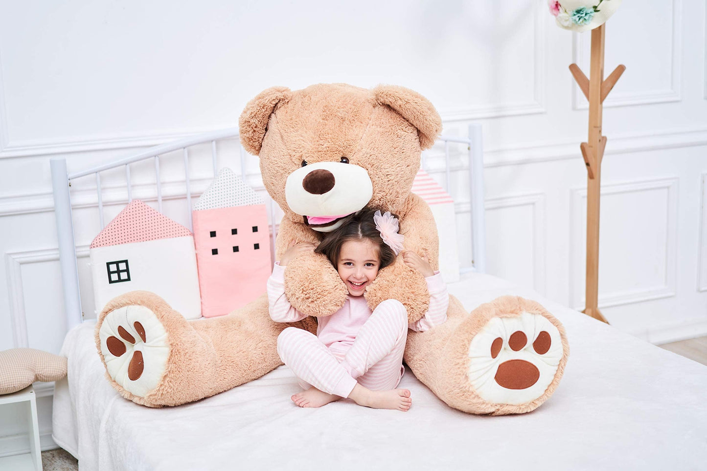 IKASA Giant Teddy Bear Plush Toy Stuffed Animals(Brown,78 inches)