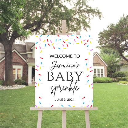 Personalized A Little Snowflake Is On The Way Welcome Sign, Pink, Girl, Winter Baby Shower Canvas