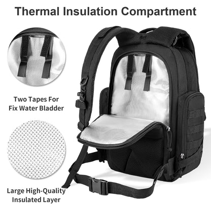 SHARKMOUTH Diaper Bag Backpack for Dad and Mom, Military Molle diaper Pack with Insulated Bottle Holders and Wipe Pocket