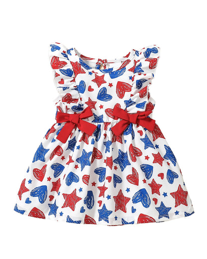 Mioglrie Baby Girl Dress Summer Girl Clothes Infant Outfits Ruffle Sleeveless Sundress Playwear Cute Dresses for Girls