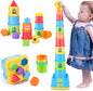 iPlay, iLearn Baby Stacking Toys, Toddler Nesting Stack Cups, Infant Stackable Block, Kids Sorting Game W/Shape Sorter for Sand Bath, Birthday Gift for 12 18 24 Month 1 2 3 Year Old Boys Girls