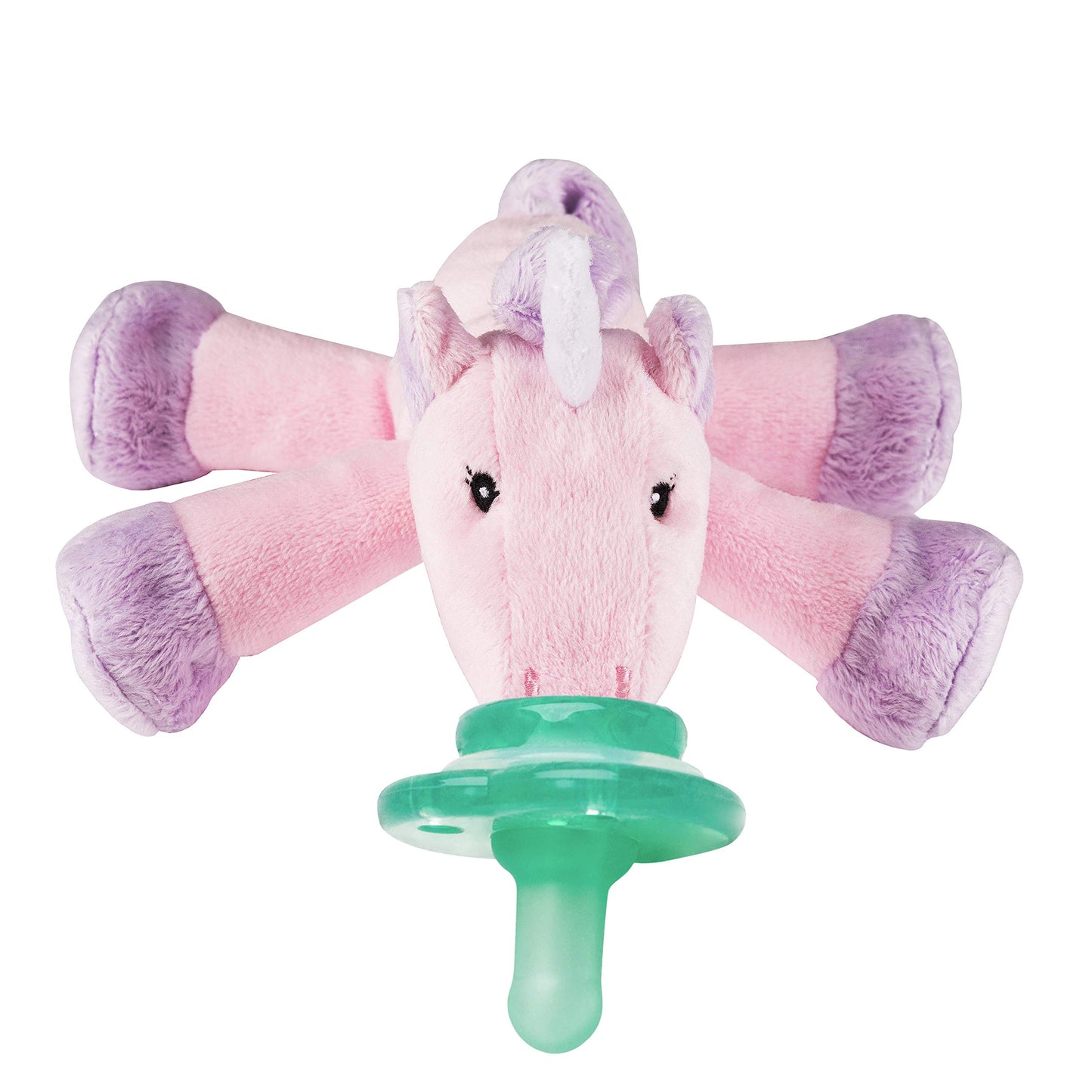 Nookums Paci-Plushies Buddies - Alligator Pacifier Holder - Adapts to Name Brand Pacifiers, Suitable for All Ages, Plush Toy Includes Detachable Pacifier