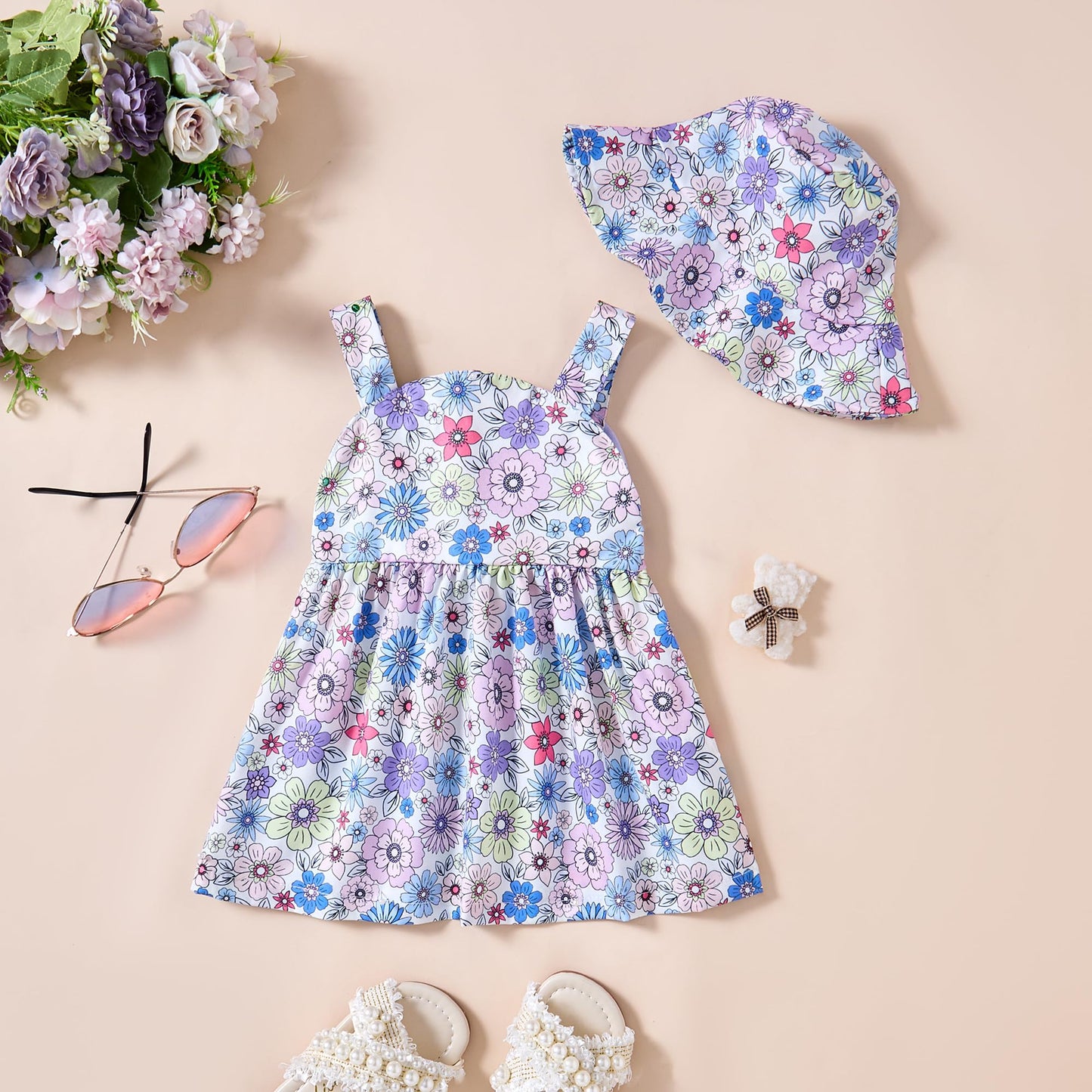 Newborn Infant Baby Girl Dress Toddler Girl Clothes Halter Backless Sleeveless Flower Sundress Summer Dresses for Girl