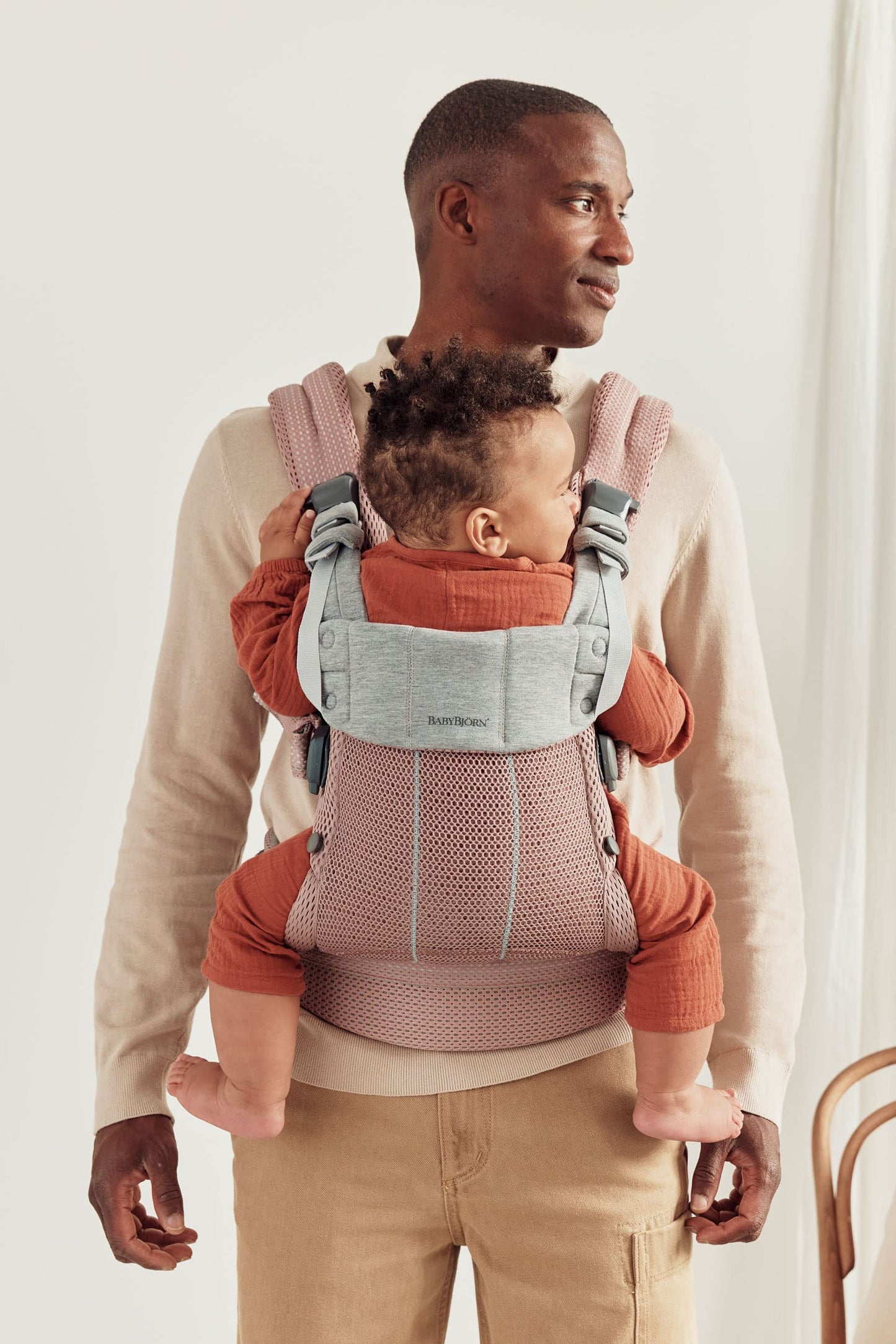 BabyBjörn Baby Carrier Harmony, Cream, 3D Mesh, 3-in-1 Ergonomic Baby Carrier; Newborn, Facing-in, Outward-Facing, and Back Carrying Positions Supported (7-40 lbs), Newborn to Toddler