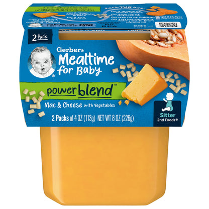 Gerber Baby Food Power Blend Apple Chicken, 4 Oz, 2 Ct Tubs